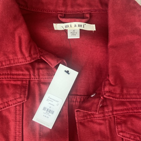 Red jean jacket - Picture 2 of 2